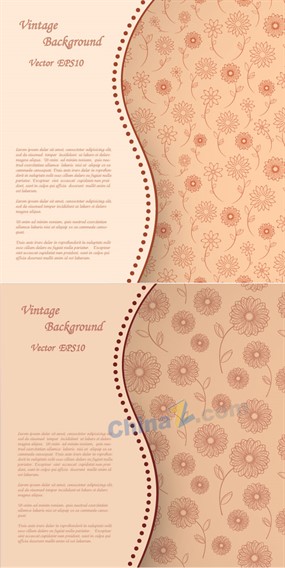 素雅花纹装饰文本背景